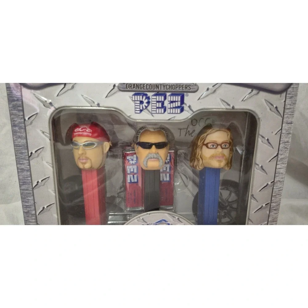 2006 PEZ Orange County Choppers  Tin‎ Set | Paul Sr Jr Mikey | SEALED
